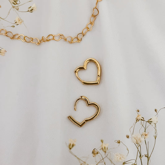 Heart-Shaped Hoops